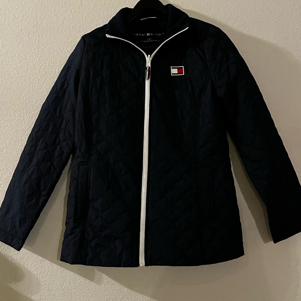 Tommy Hilfiger Women's Navy Quilted Puffer Jacket